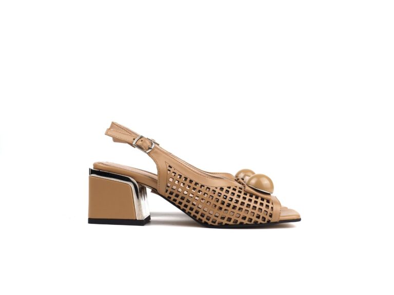 Ženske kožne sandale Invento112048 Braon