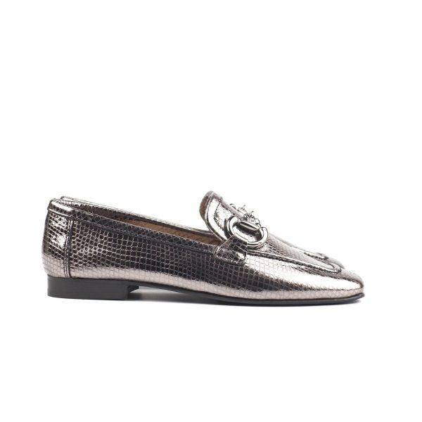 Ženske kožne mokasine Invento 111043 Metalic