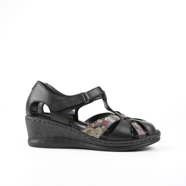 Ženske kožne sandale 694 Crna