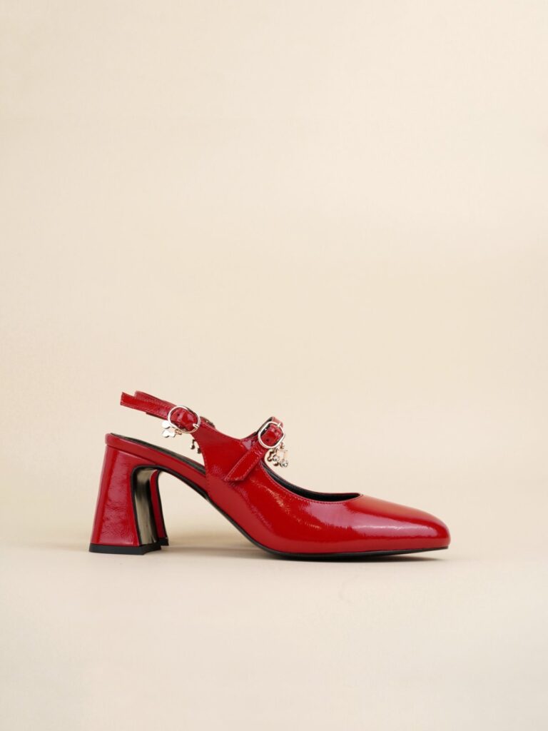 Ženske kožne sandale Invento 218 Red