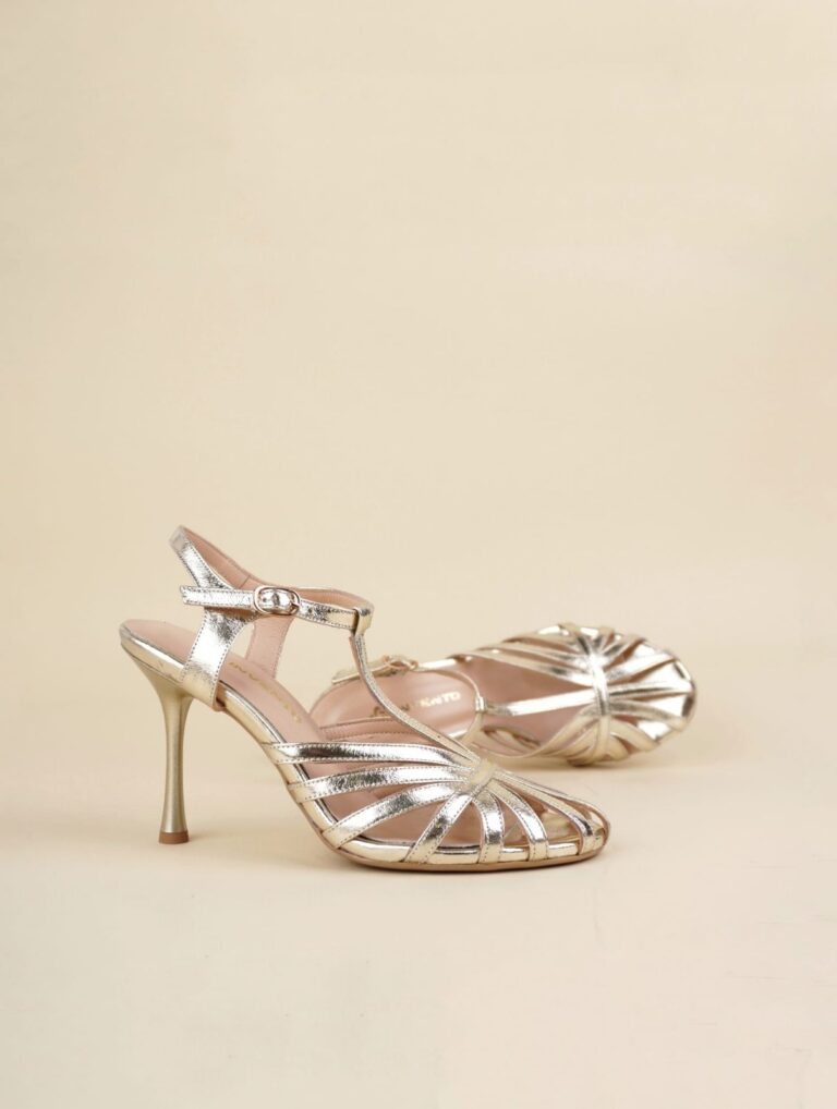 Ženske kožne sandale Invento 25901 Gold