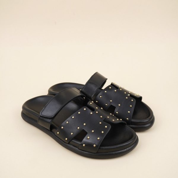 Ženske kožne papuče Invento 802 Black